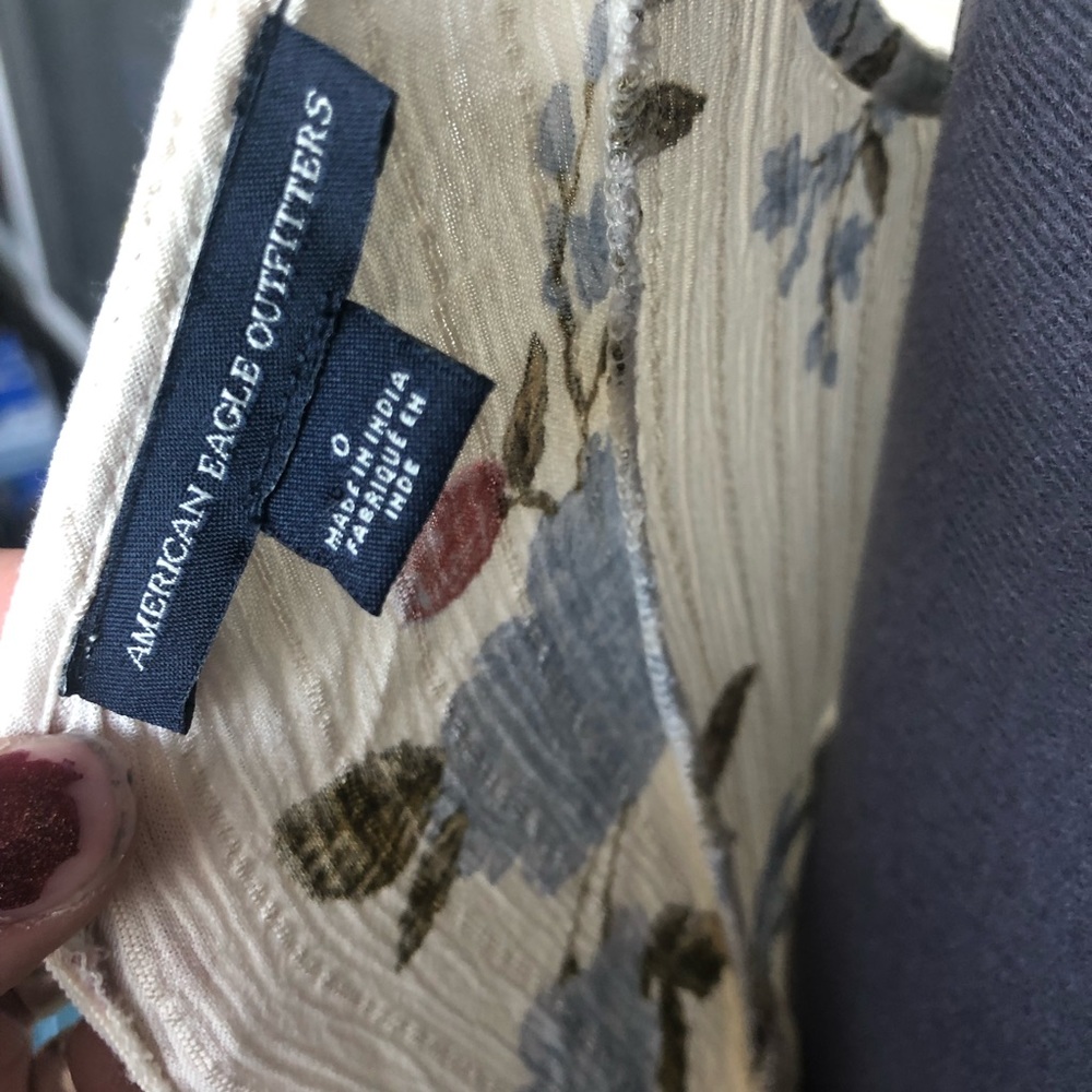 AMERICAN EAGLE Cream Floral Jumpsuit - Picture 5 of 8